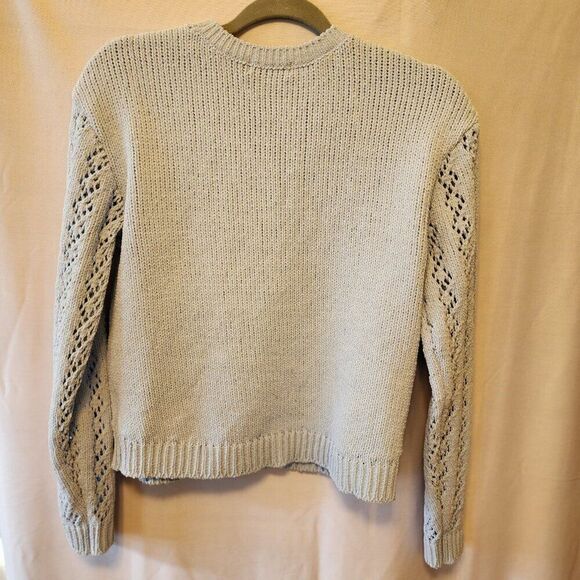 ANGEL KISS BLUE FLORAL SWEATER, LONG SLEEVE, SIZE SMALL, PULLOVER - Picture 6 of 9